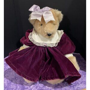 Vintage Fluffy Vanderbear Music Soiree The Purple Velvet Collection Bear Jointed